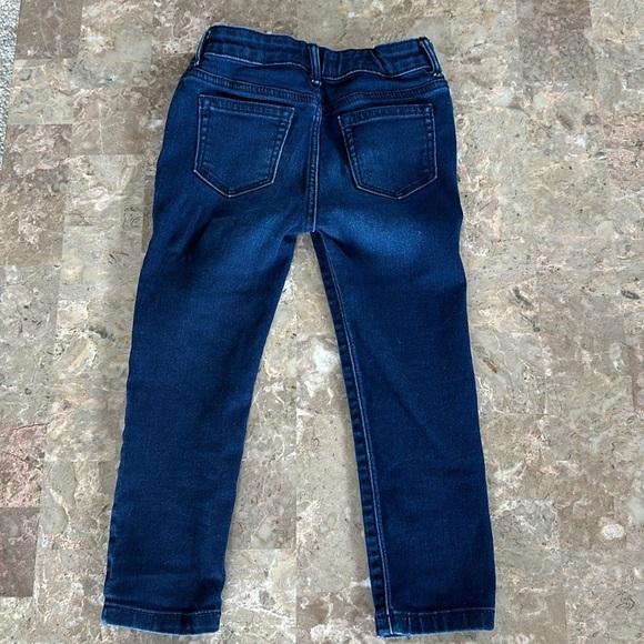 Janie and Jack, Jack Denim Skinny Jean, Dark Blue, girls size 4 - Picture 6 of 10